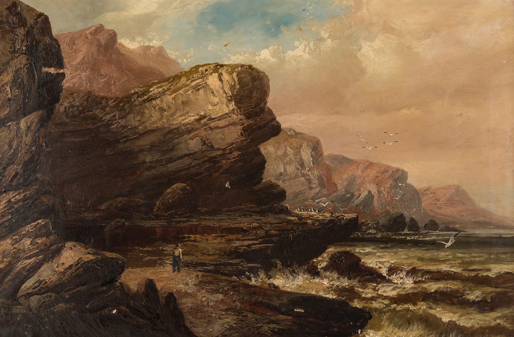 Lot 66: Clarence Roe O/C, Seascape Painting