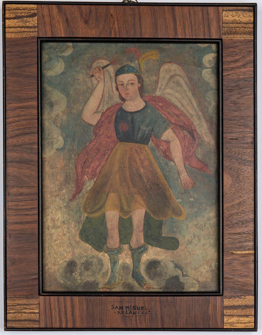 Lot 75: Spanish Colonial O/B, San Miguel Archangel, ex-Frias Collection