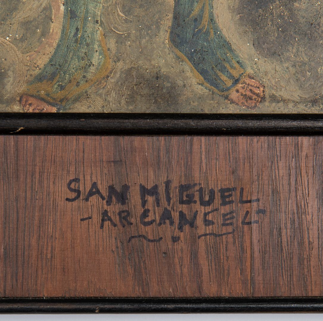 Lot 75: Spanish Colonial O/B, San Miguel Archangel, ex-Frias Collection