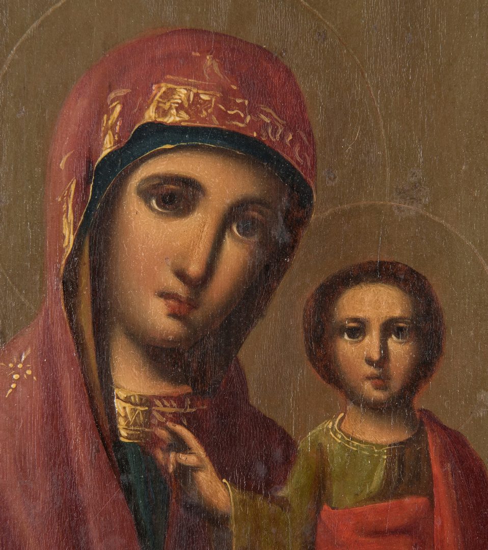 Lot 77: 2 framed religious icon paintings