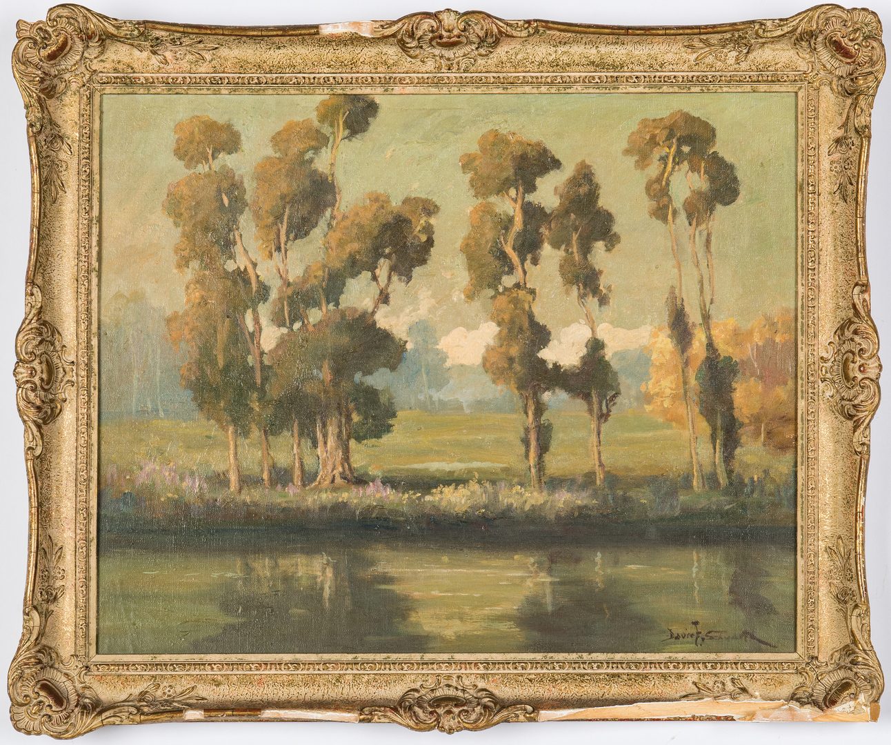 Lot 92: Davis Schwartz Landscape with Eucalyptus