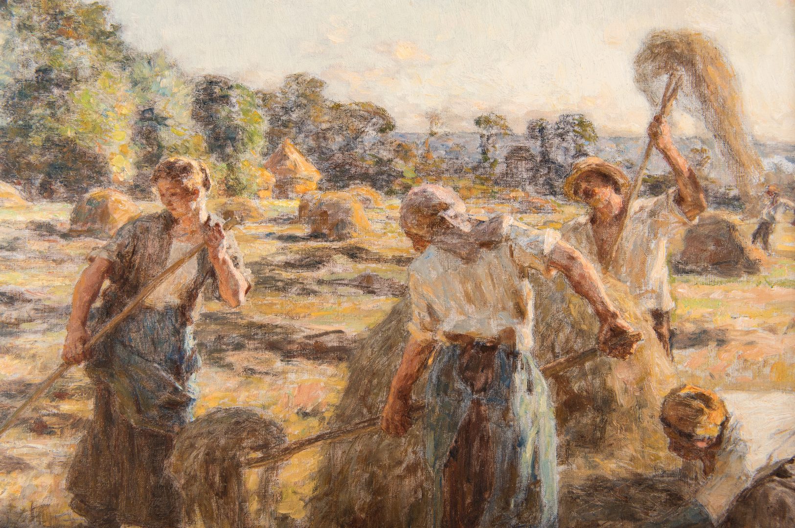 Lot 107: Leon L’Hermitte Oil Painting of Workers in Field
