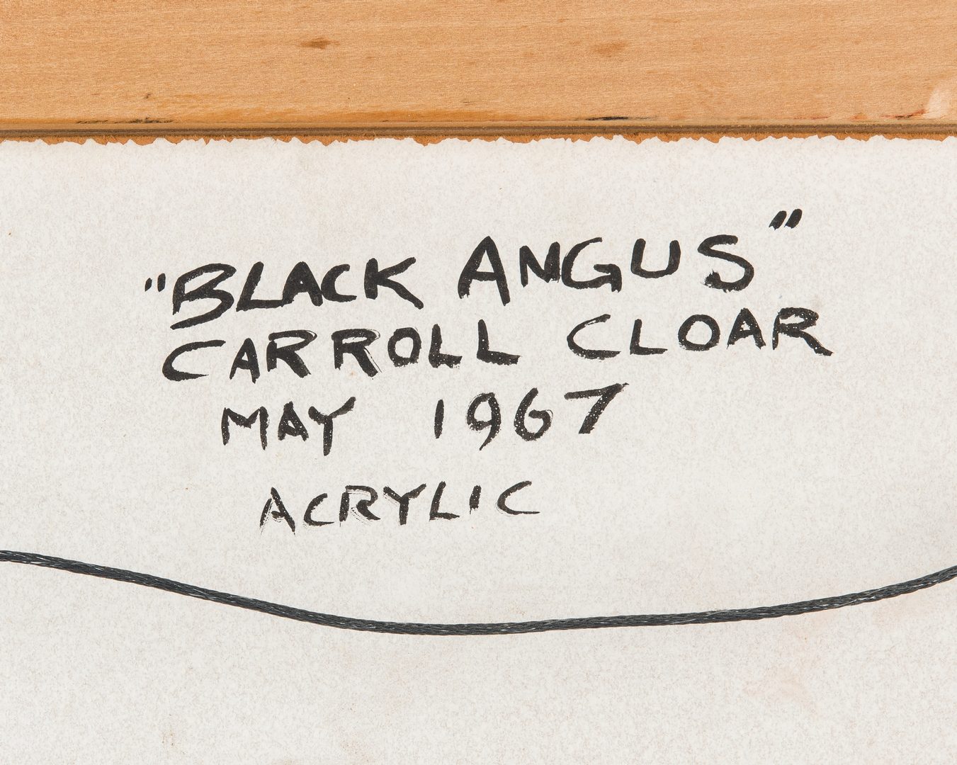 Lot 116: Carroll Cloar Painting, Black Angus