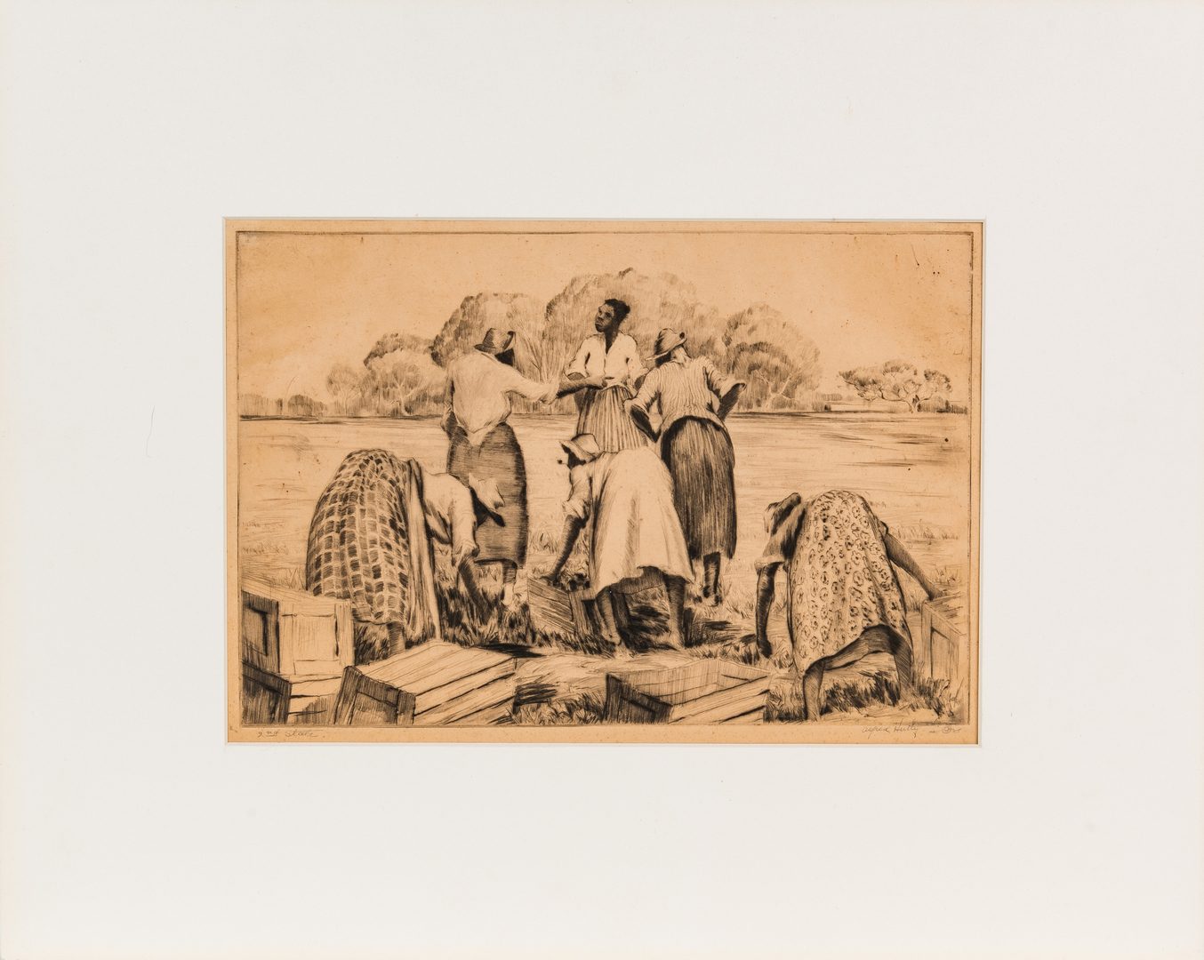 Lot 127: Alfred Hutty Drypoint Etching