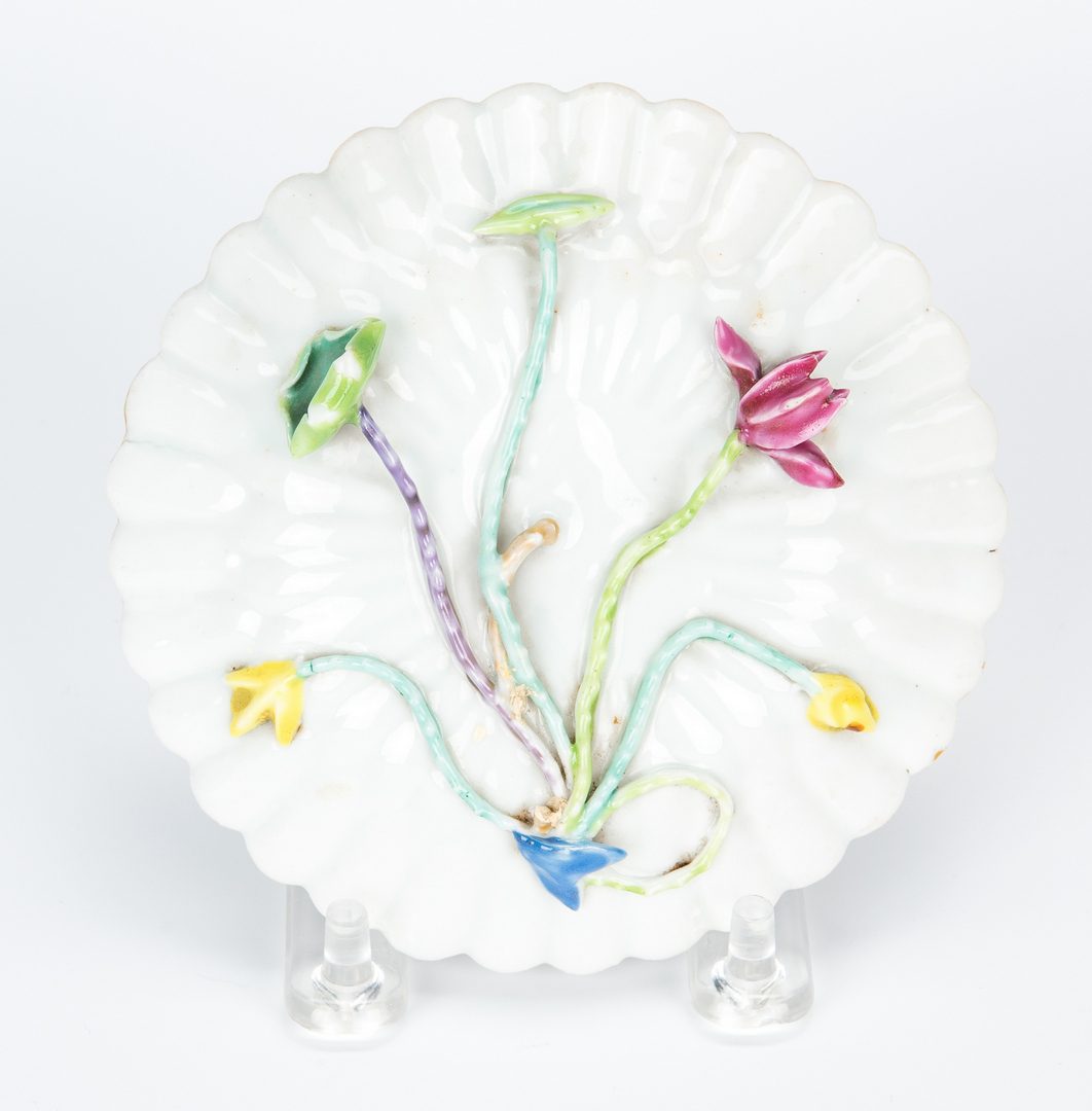 Lot 13: 2 Yongzheng Famille Rose Saucers, Relief Decoration