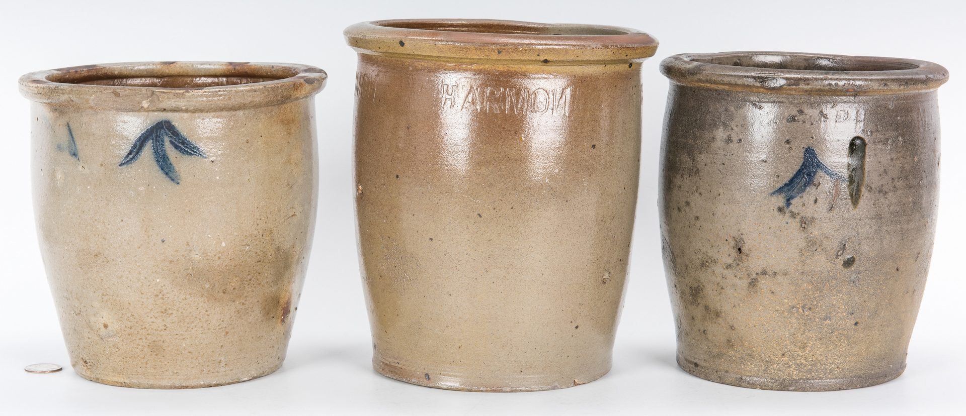 Lot 140: 3 East TN M. P. Harmon Stoneware Jars