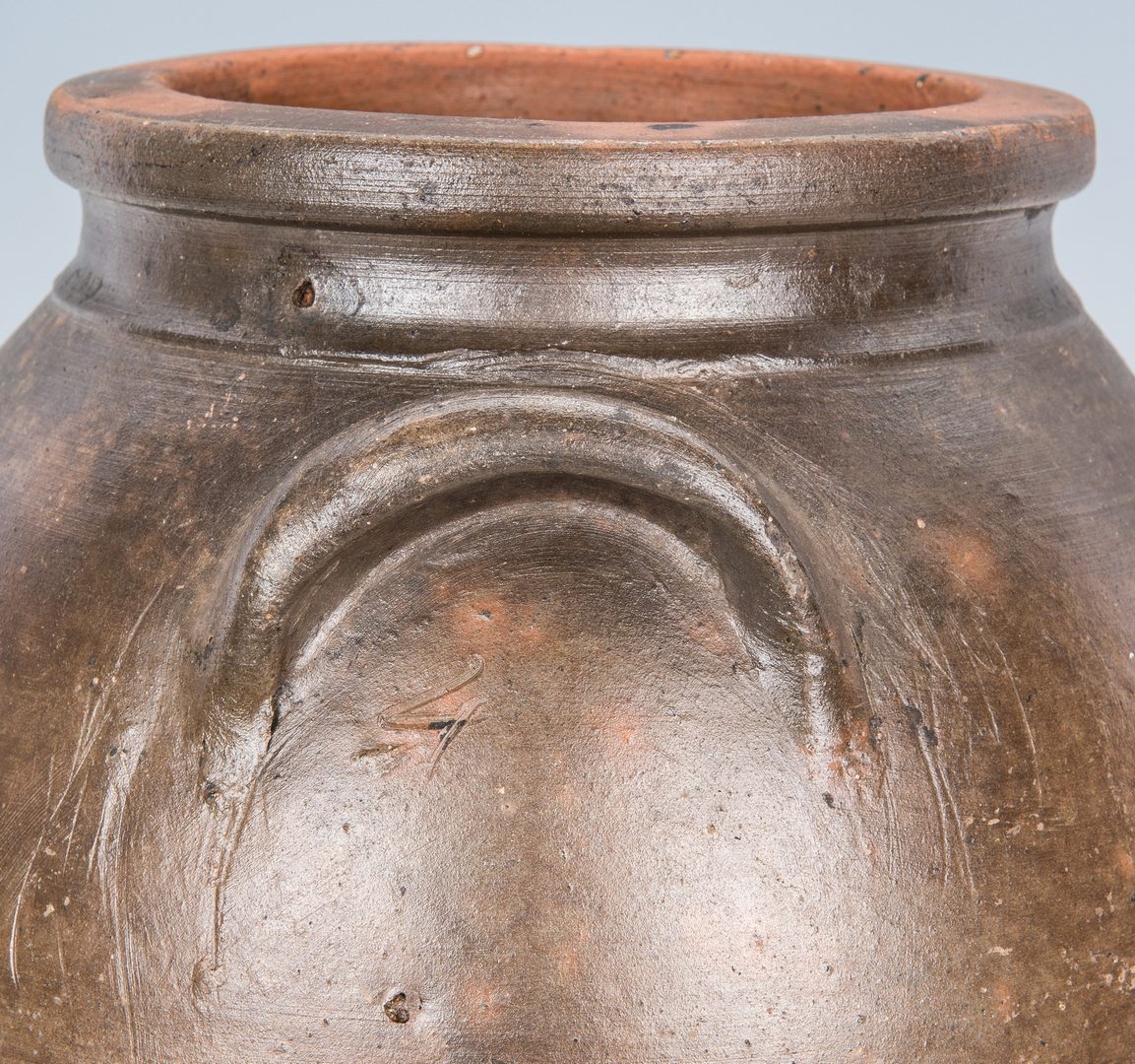 Lot 143: 2 East TN Stoneware Pottery Jars, 1 exhibited