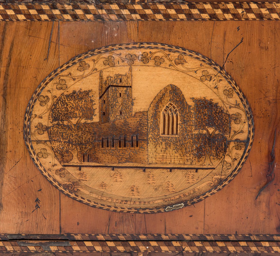 Lot 163: Killearney, Ireland Inlaid Game Table