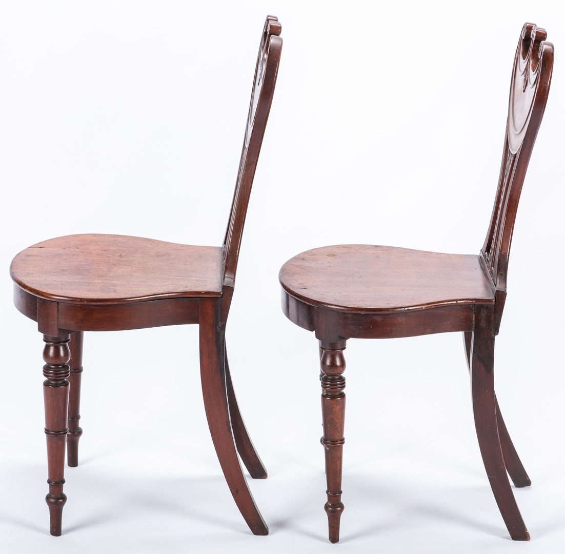 Lot 167: 4 Regency Mahogany Hall Chairs