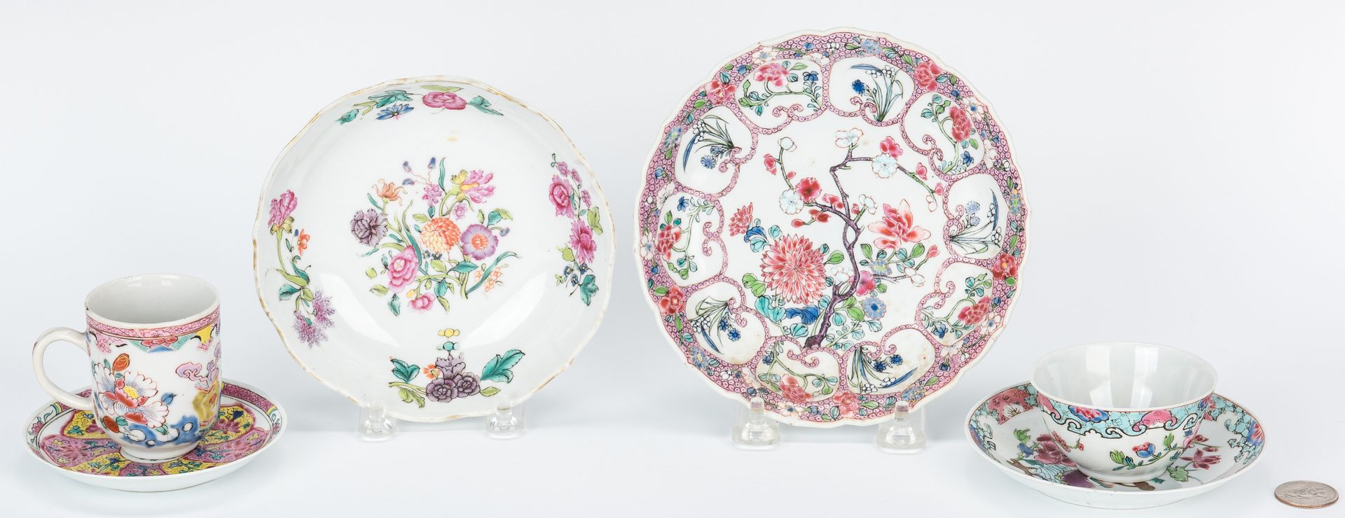 Lot 17: 6 Chinese Famille Rose Export Porcelain Items