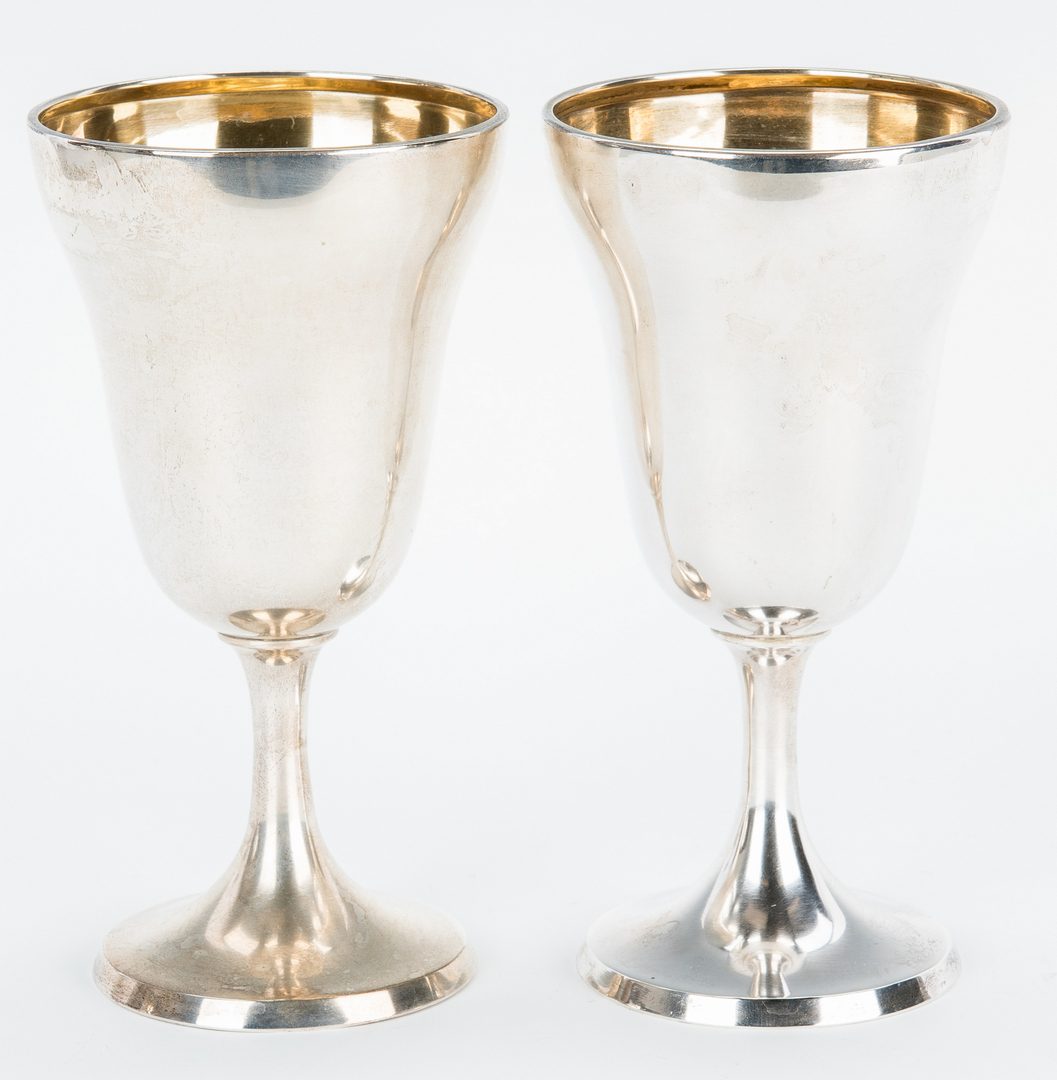 Lot 200: 6 Sterling Goblets & 1 Water Pitcher