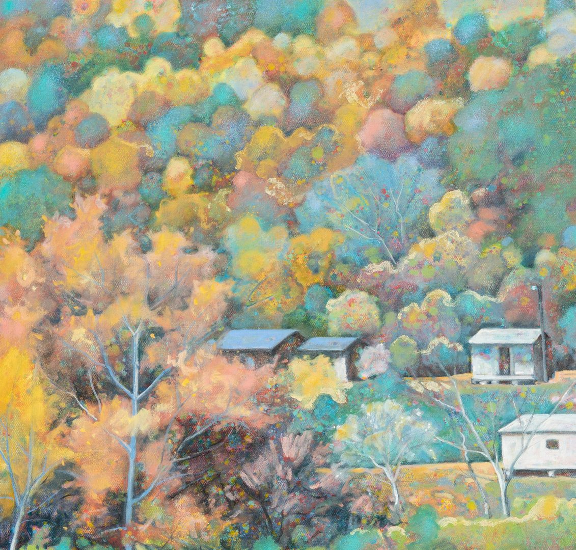 Lot 207: Edward Kellogg Oil Painting, River Houses