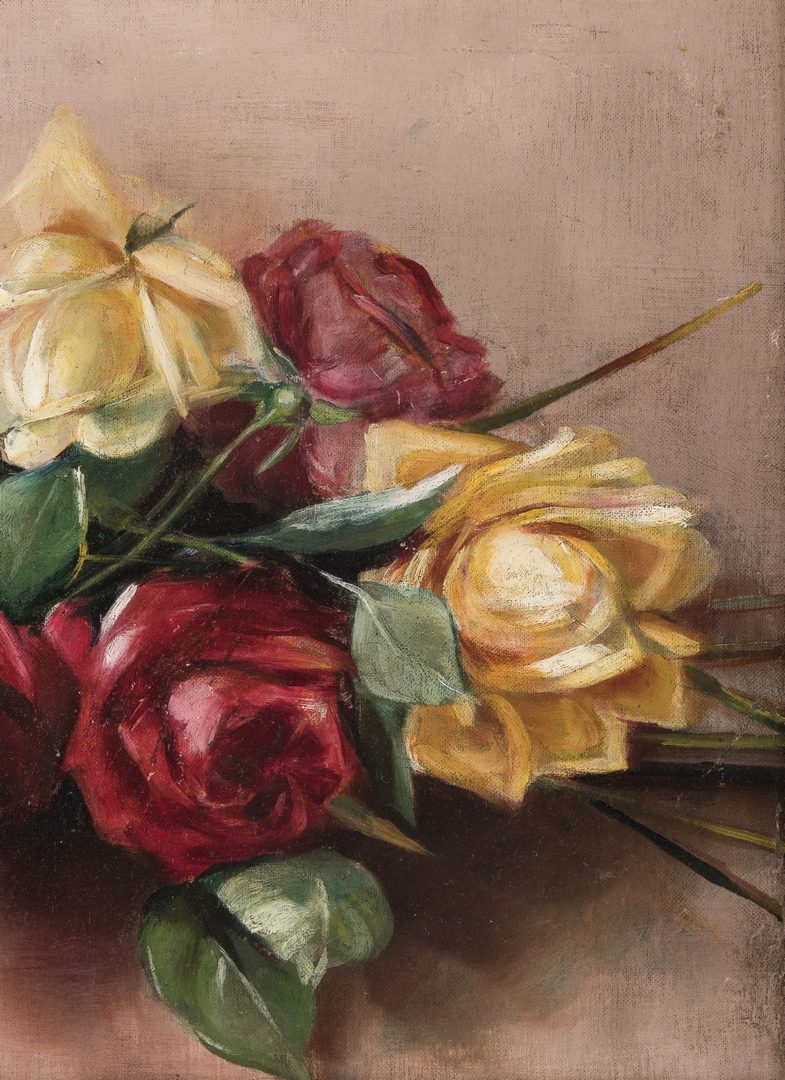 Lot 214: Adelia Armstrong Lutz O/B, Still Life with Roses