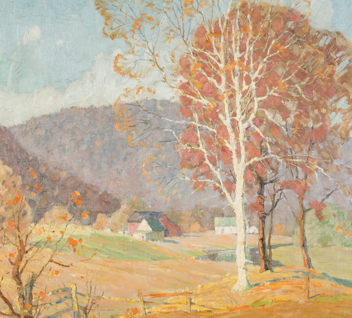 Lot 215: John Spelman O/C, Fall Landscape Scene