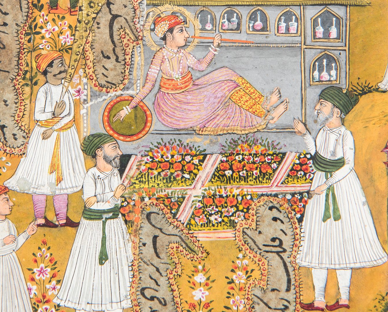 Lot 237: Kishangarh School Temple Painting, Double Sided