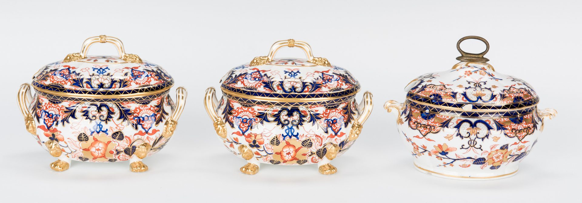 Lot 264: Large Group Royal Crown Derby Imari, most 19th Century