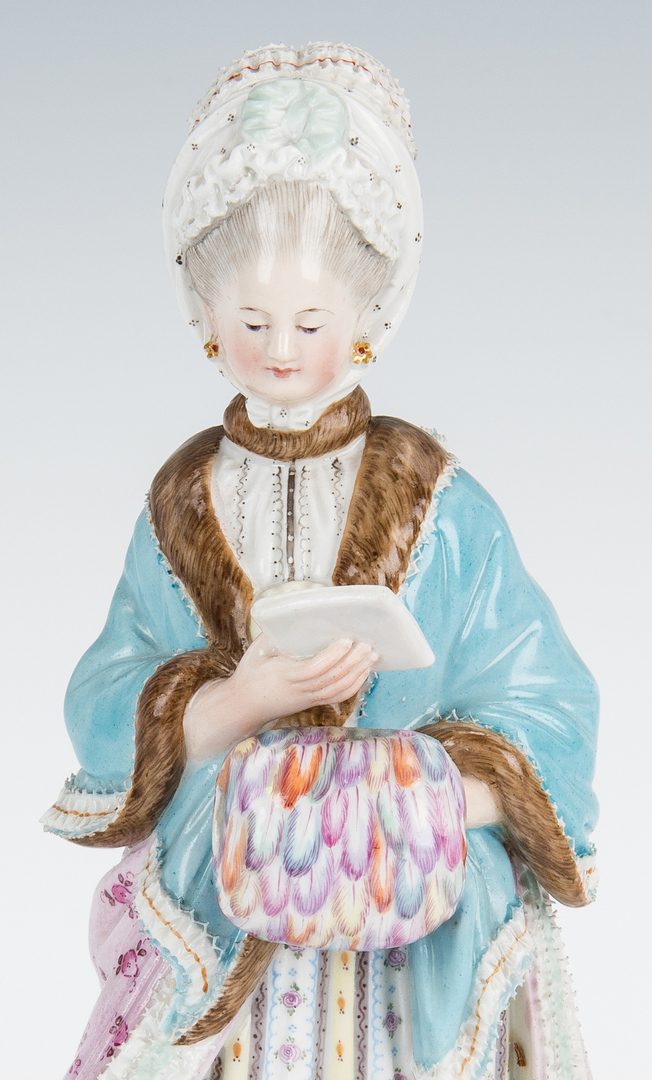 Lot 267: German Meissen Porcelain Figure of a Lady