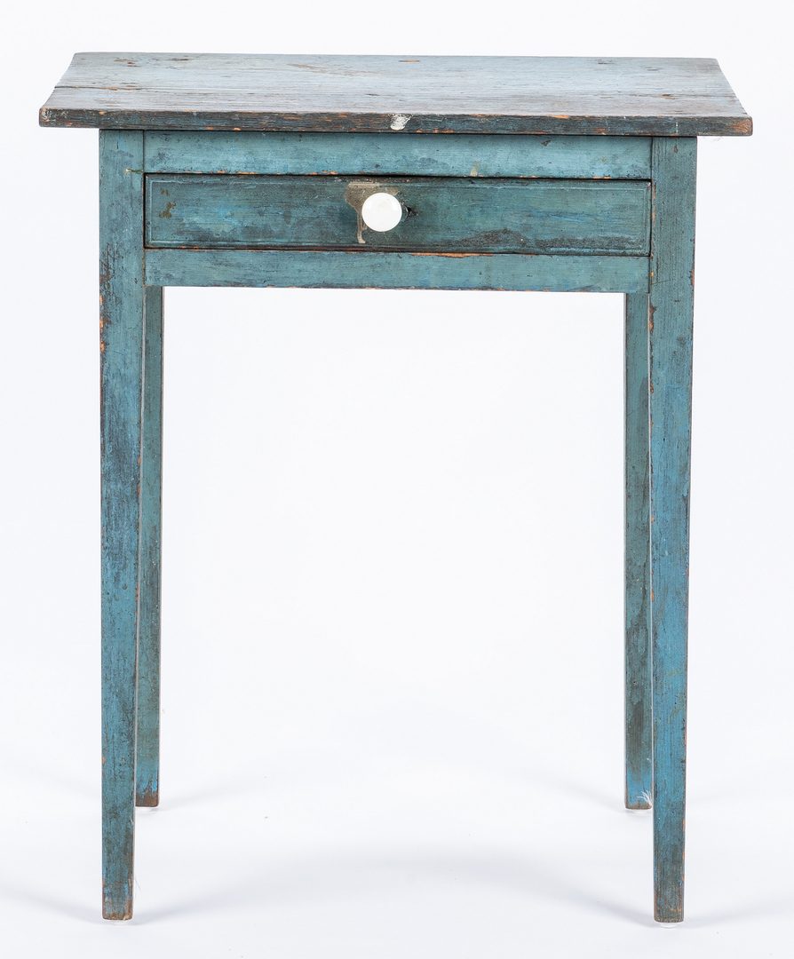 Lot 284: Southern Blue Painted Hepplewhite Stand