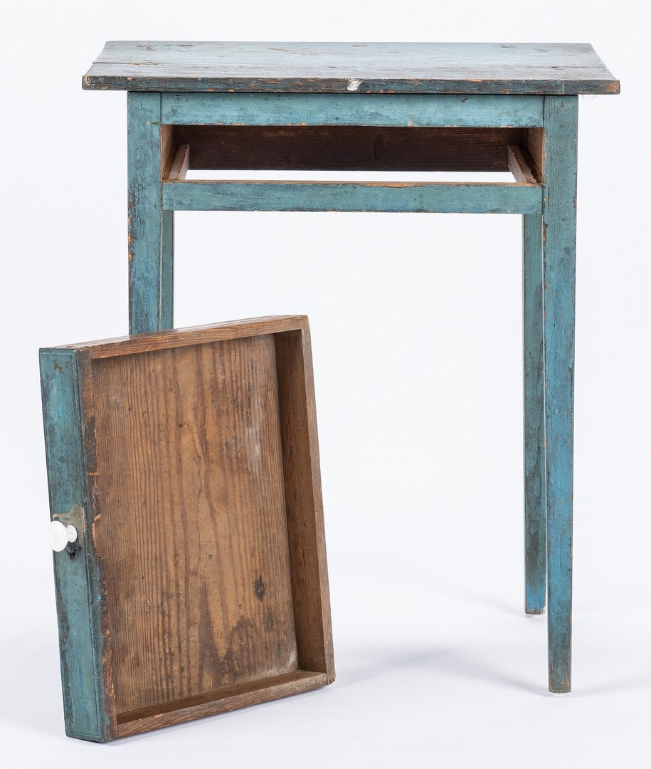 Lot 284: Southern Blue Painted Hepplewhite Stand