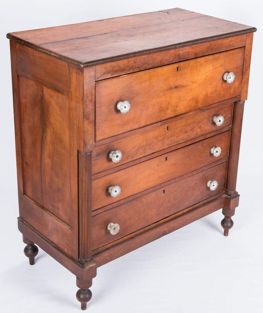 Lot 285: East TN Sheraton Chest of Drawers