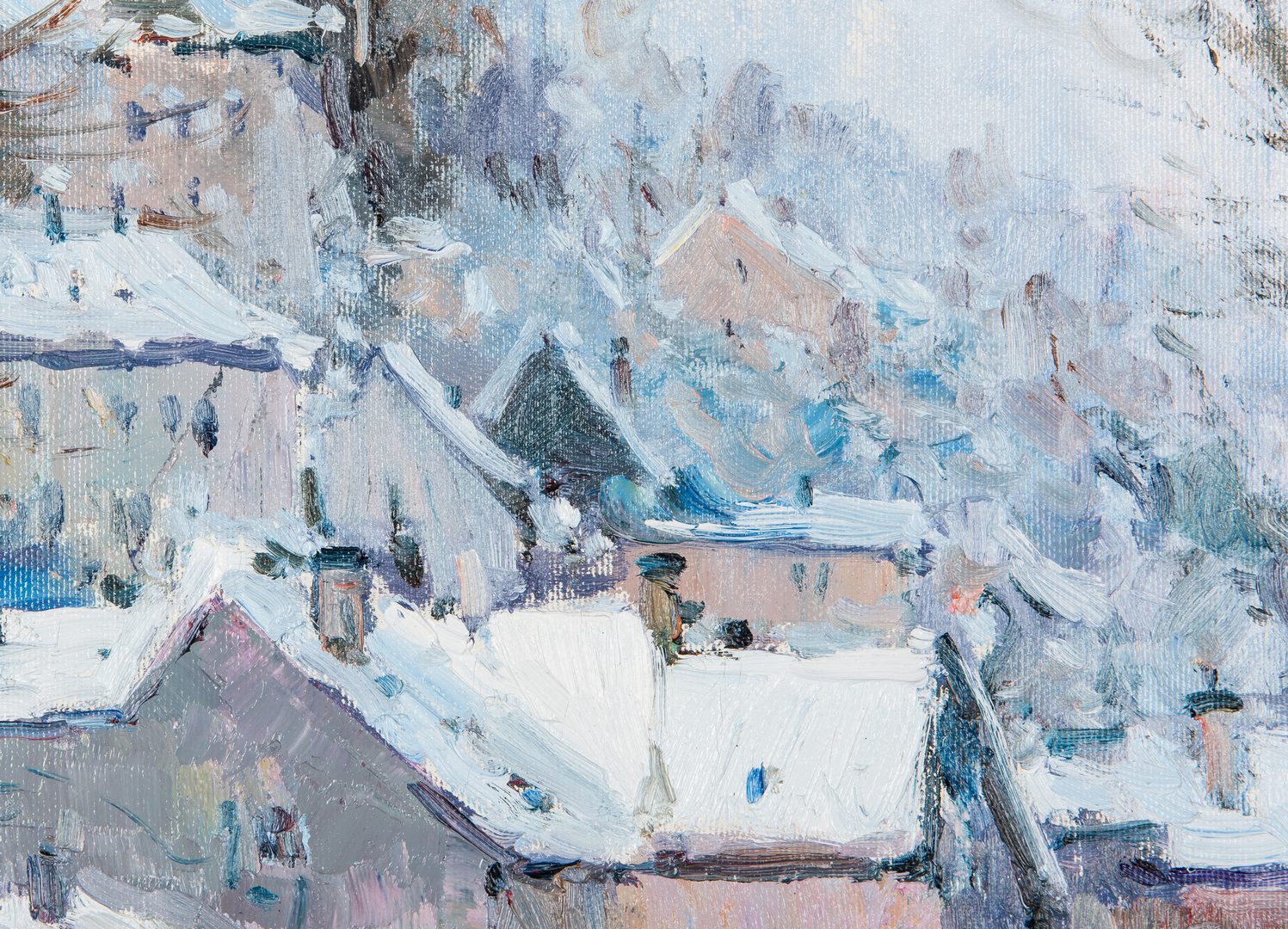 Lot 311: Malva O/C, Winter Landscape Painting