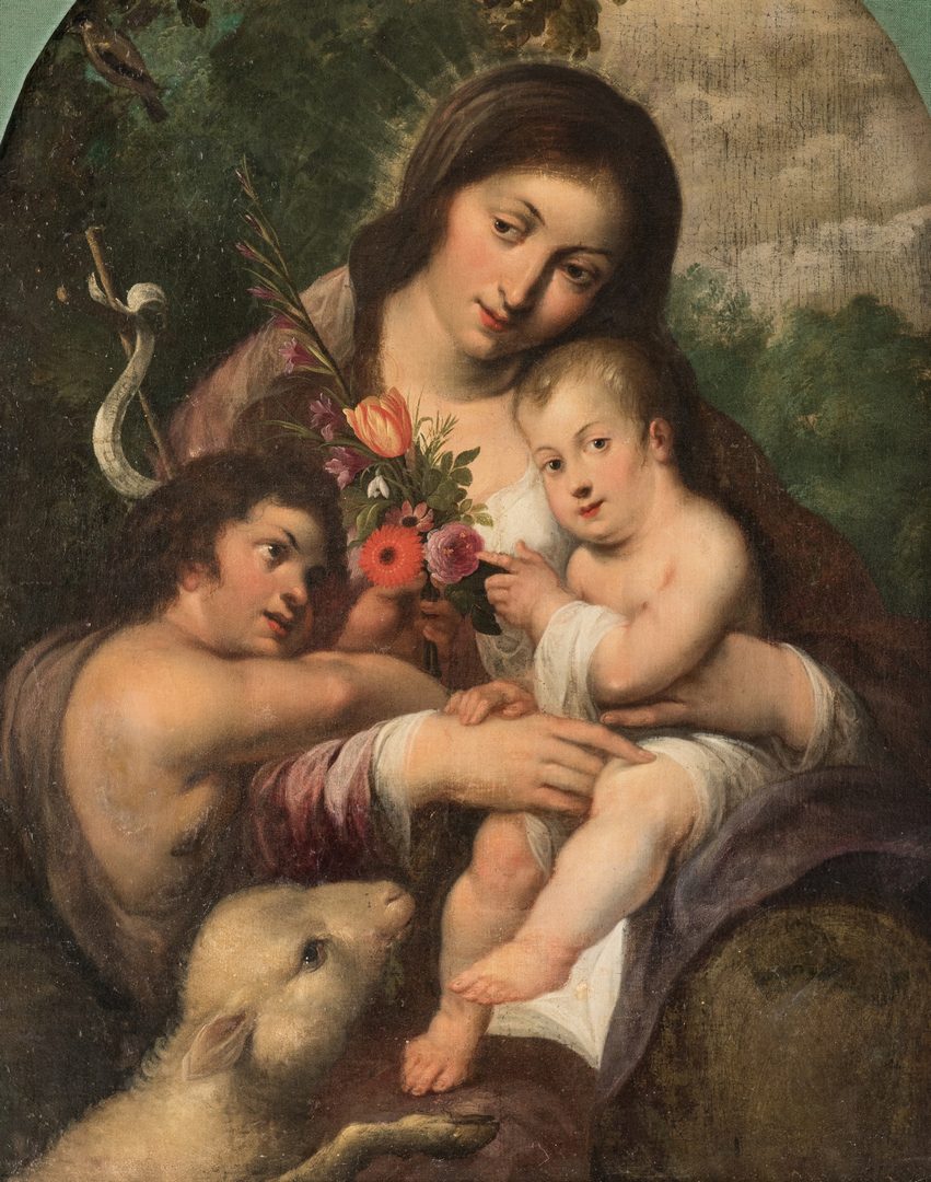 Lot 316: Continental School, Madonna and Child with John the Baptist