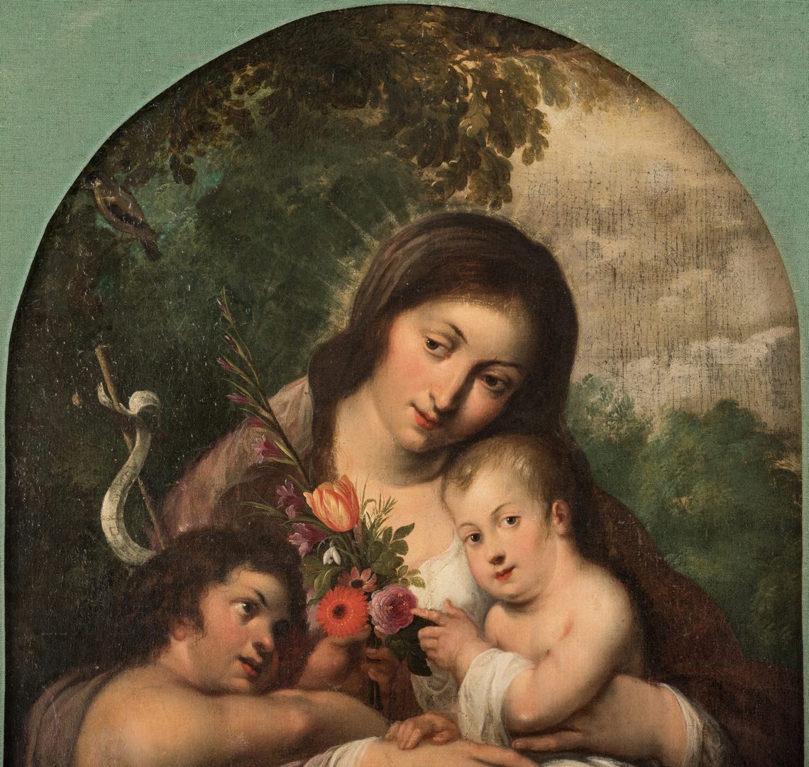 Lot 316: Continental School, Madonna and Child with John the Baptist
