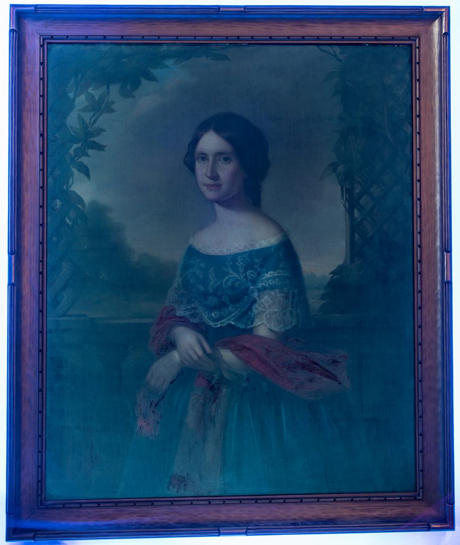 Lot 320: Moses Wight O/C Portrait of a Young Lady