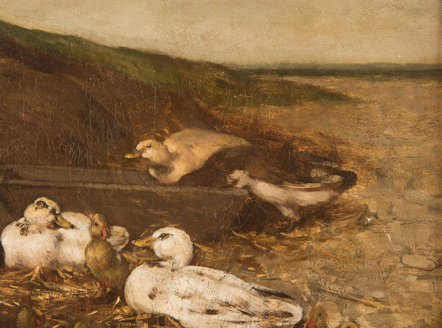 Lot 322: Charles E. Jacque O/C, Ducks on a Seashore