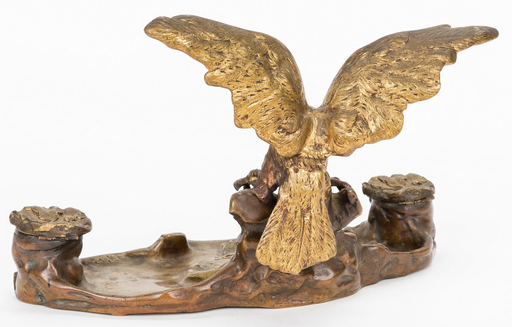 Lot 326: A. Marionnet Bronze Eagle Inkwell