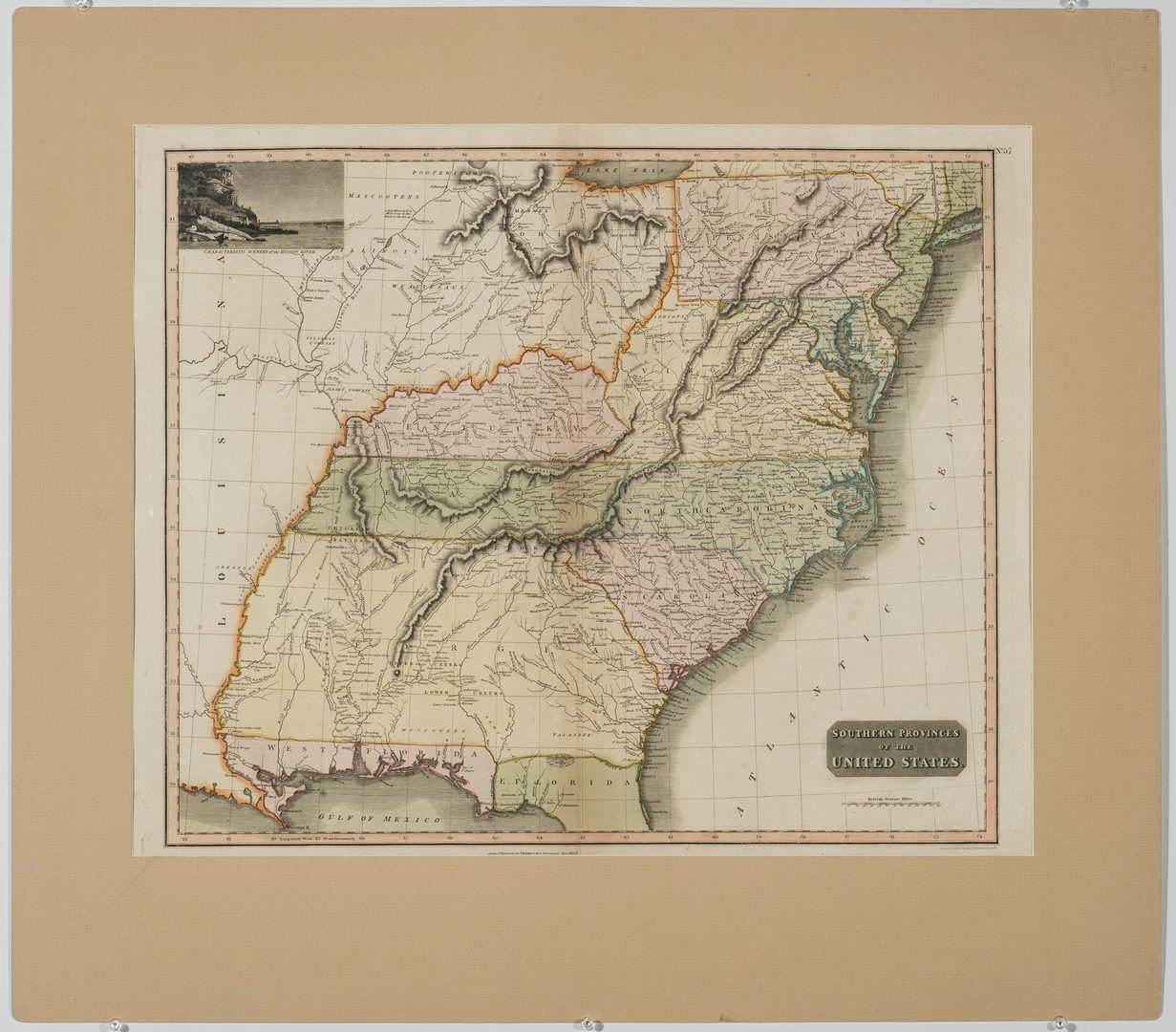 Lot 335: Thomson/Hewitt Map, 1817 Southern Provinces of US