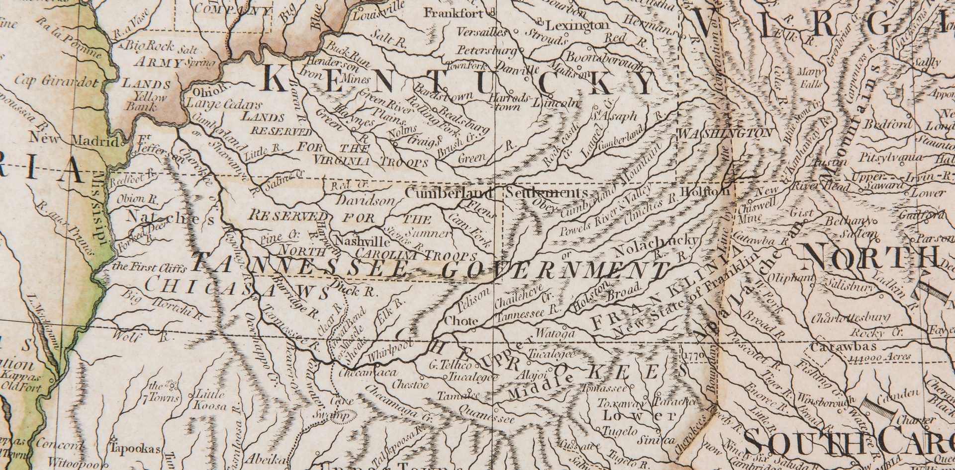 Lot 336: Faden N. America Map, 1796, Franklinia