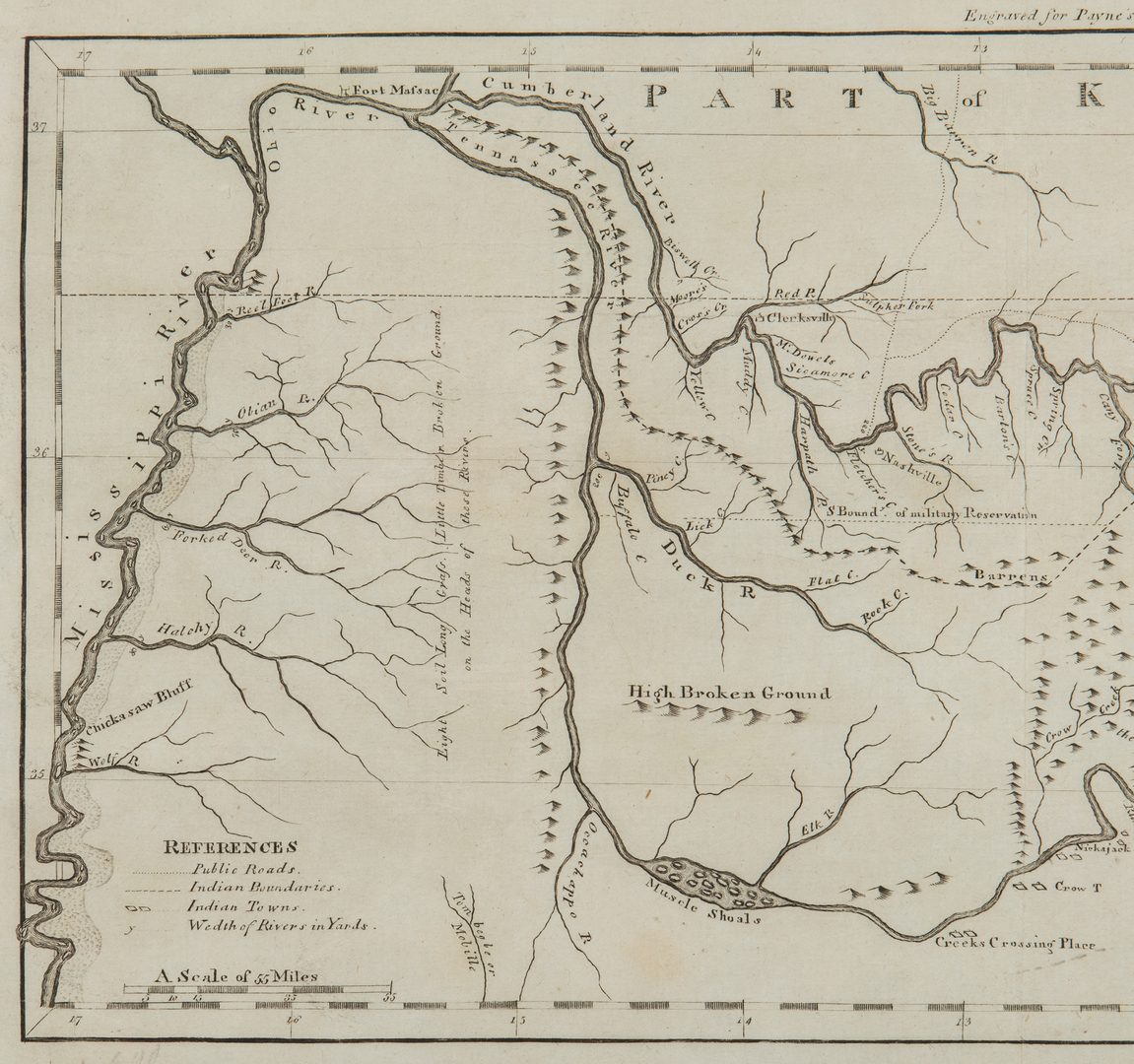Lot 338: 1799 Payne/Low Map of "Tennassee"