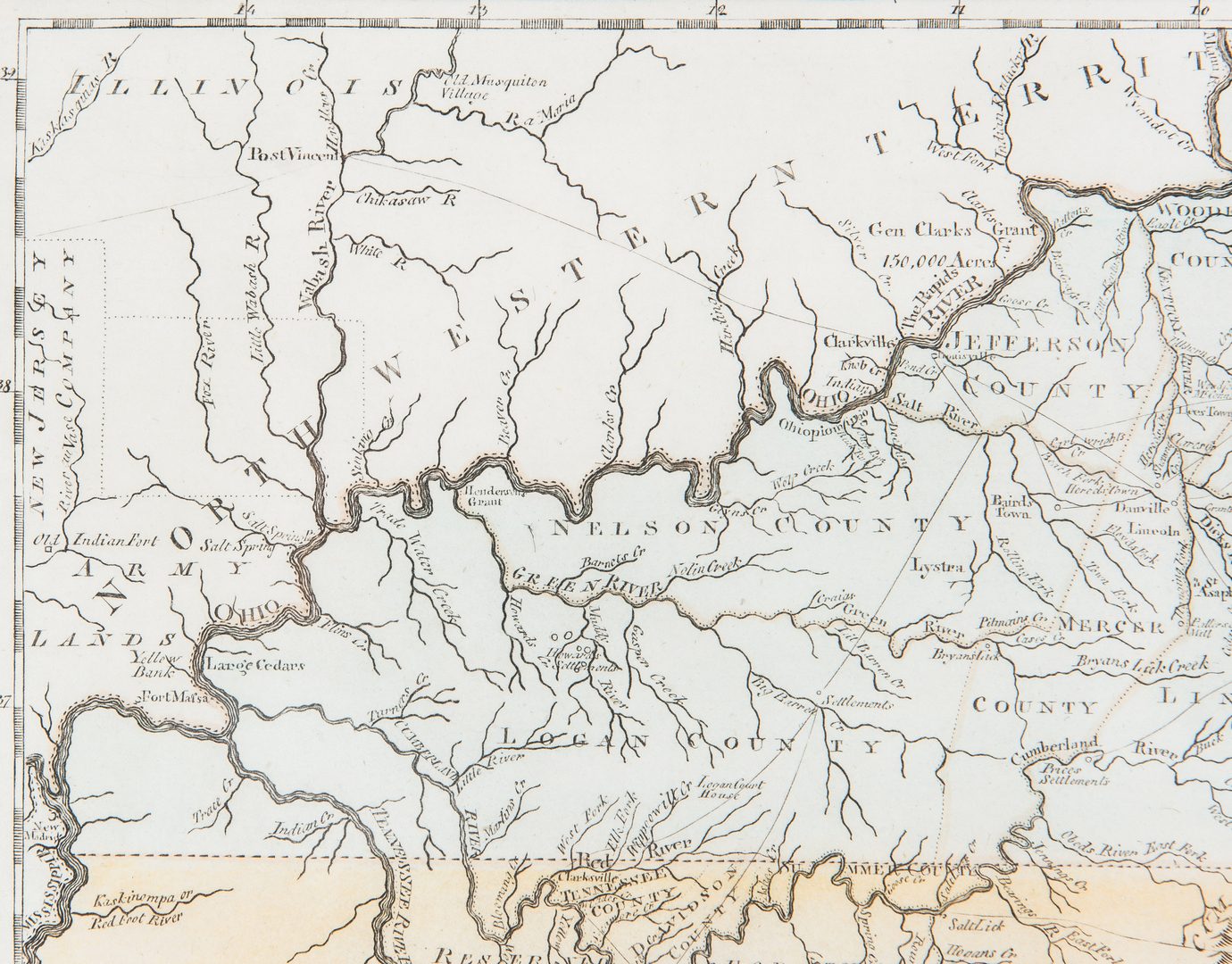 Lot 341: John Payne Kentucky Map, 1800