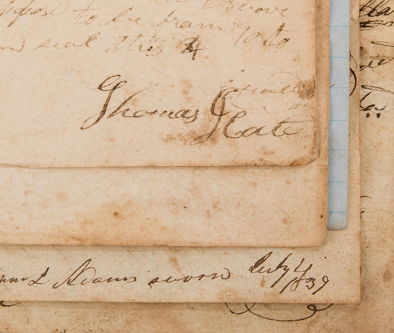 Lot 350: Cate Family TN archive incl. Governor signed Documents