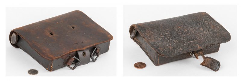 Lot 367: 2 Virginia Confederate Cartridge Boxes