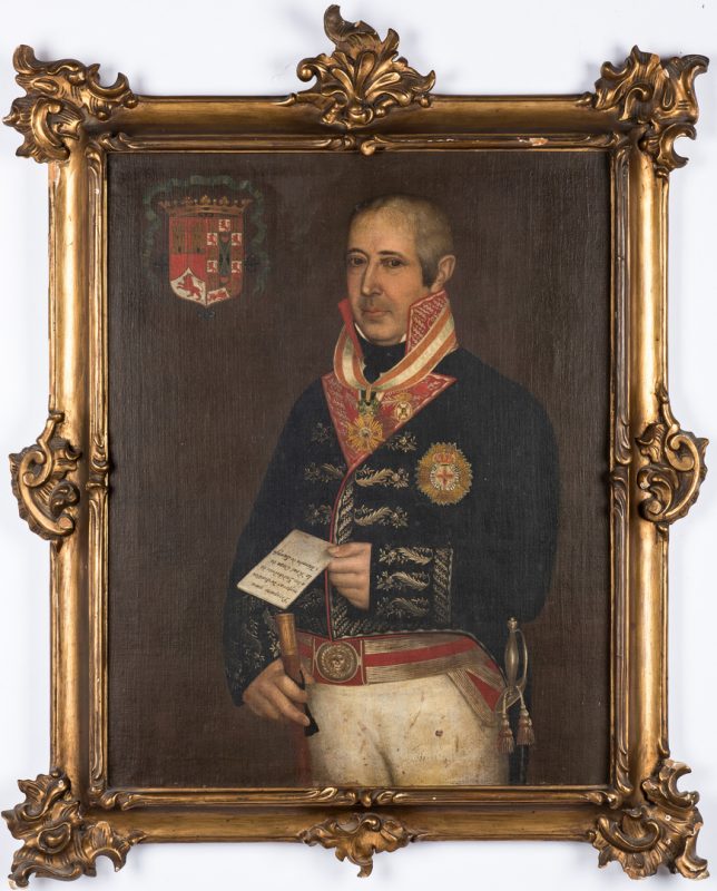 Lot 382: Portrait of a Spanish Colonial Officer