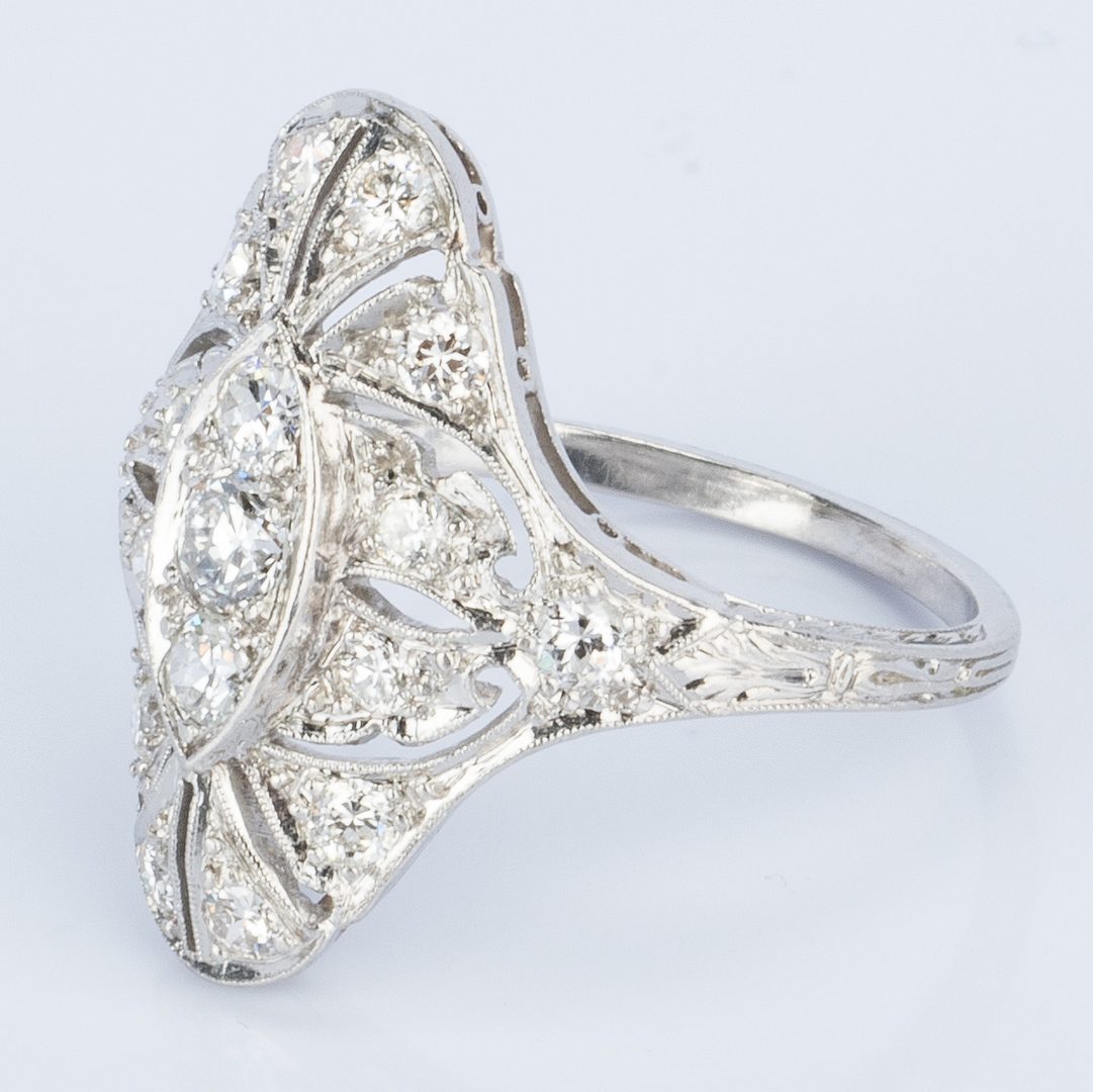 Lot 410: 3 Vintage Diamond Rings incl. Art Deco