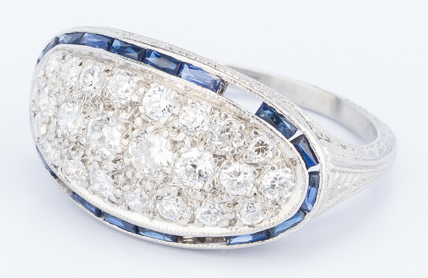 Lot 410: 3 Vintage Diamond Rings incl. Art Deco