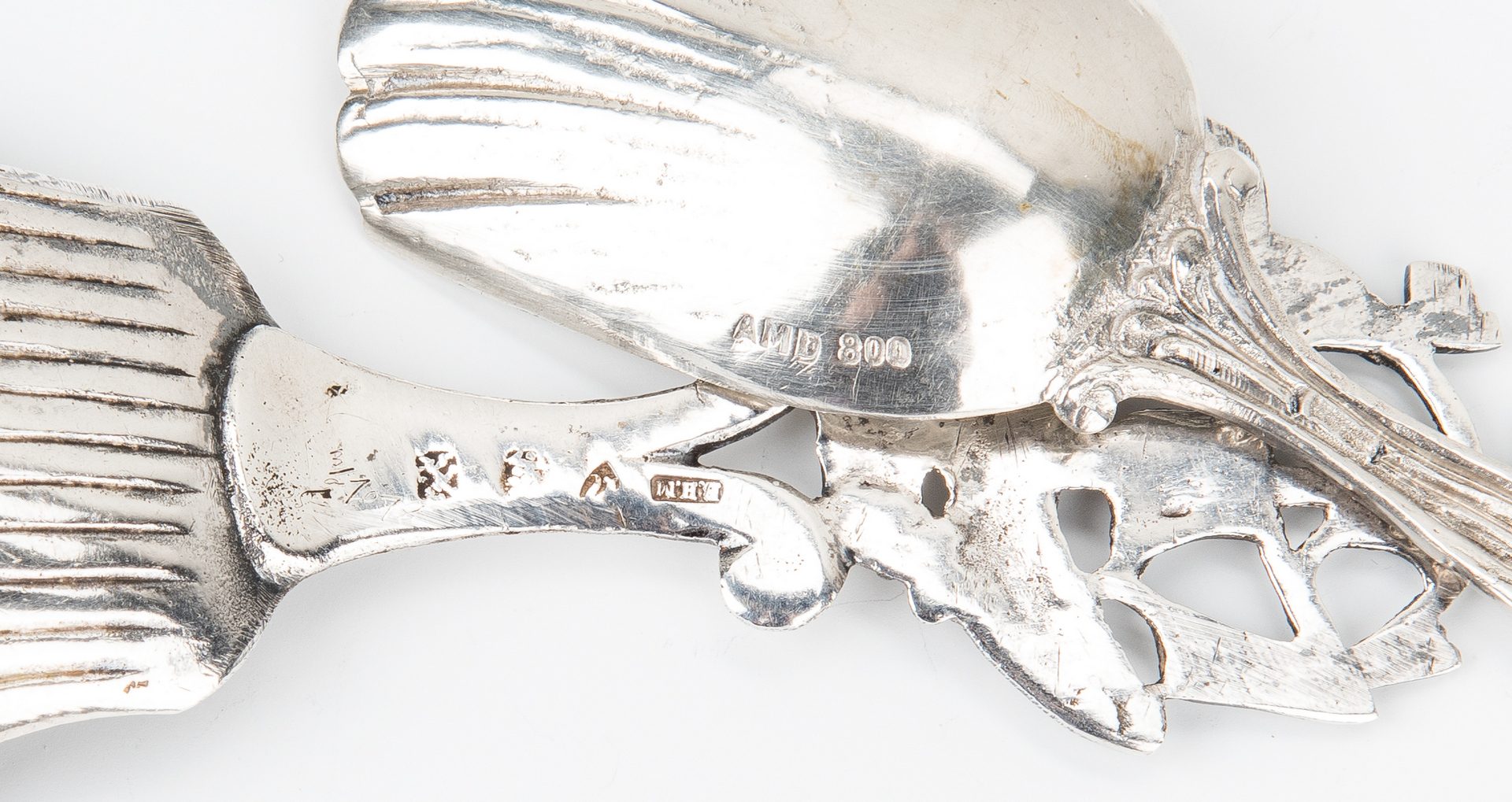 Lot 414: Continental silver flatware inc. Hanau, 15 pcs
