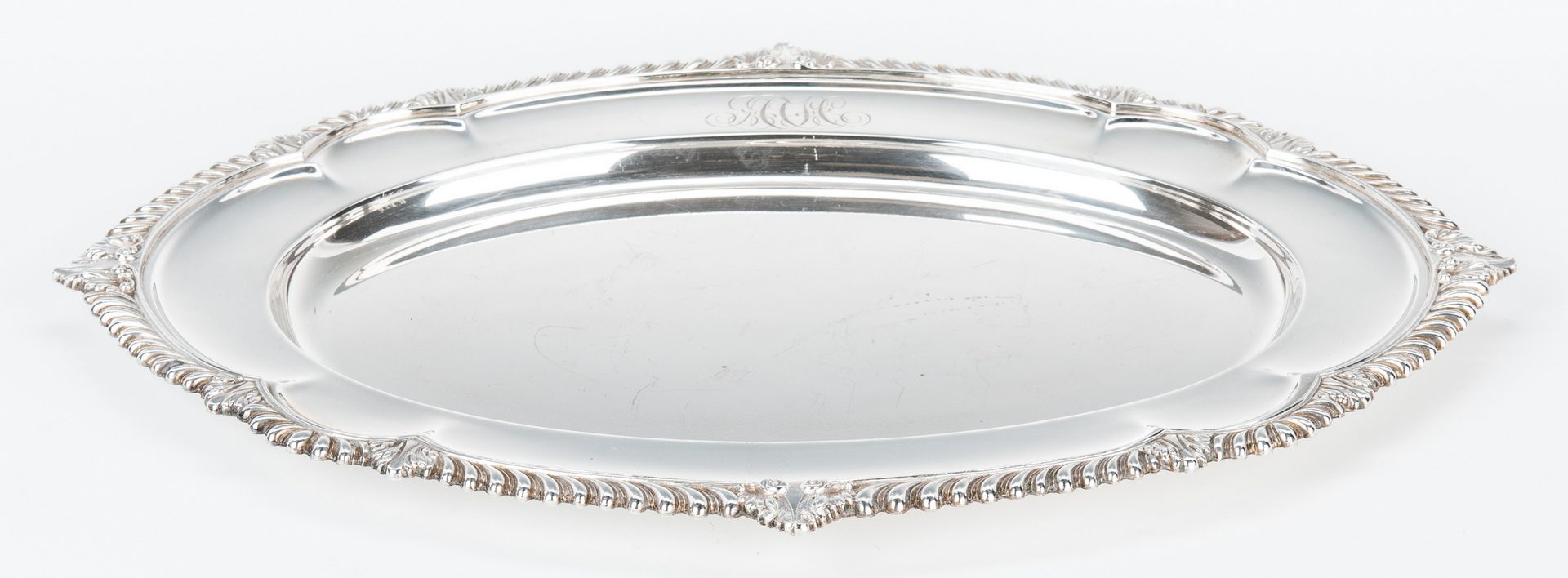 Lot 424: Gorham 16" Sterling Silver Oval Tray