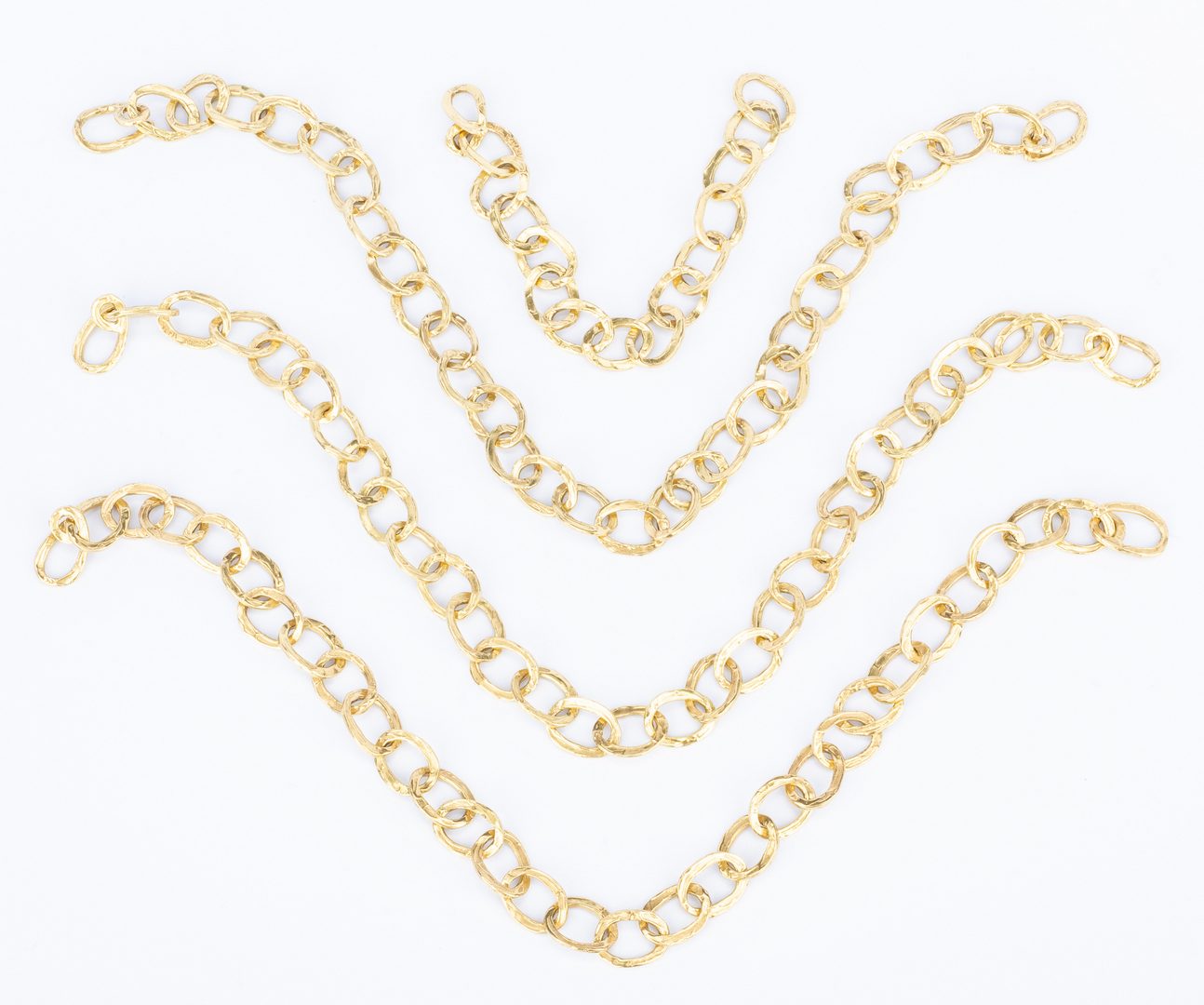 Lot 42: 18k Gold Chain Necklace Set, 240 grams