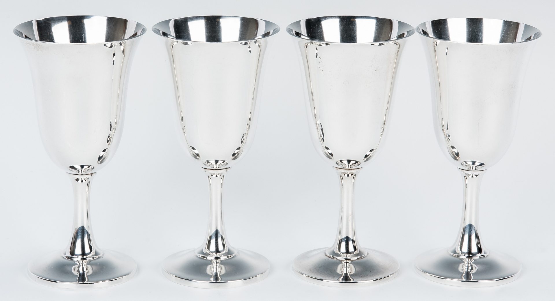 Lot 436: 8 Wallace Sterling Silver Goblets