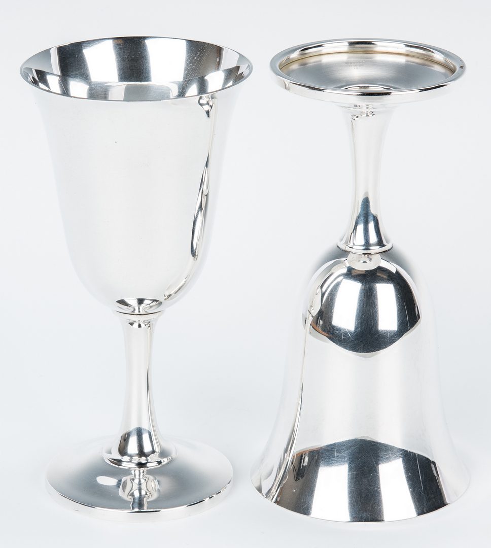Lot 436: 8 Wallace Sterling Silver Goblets