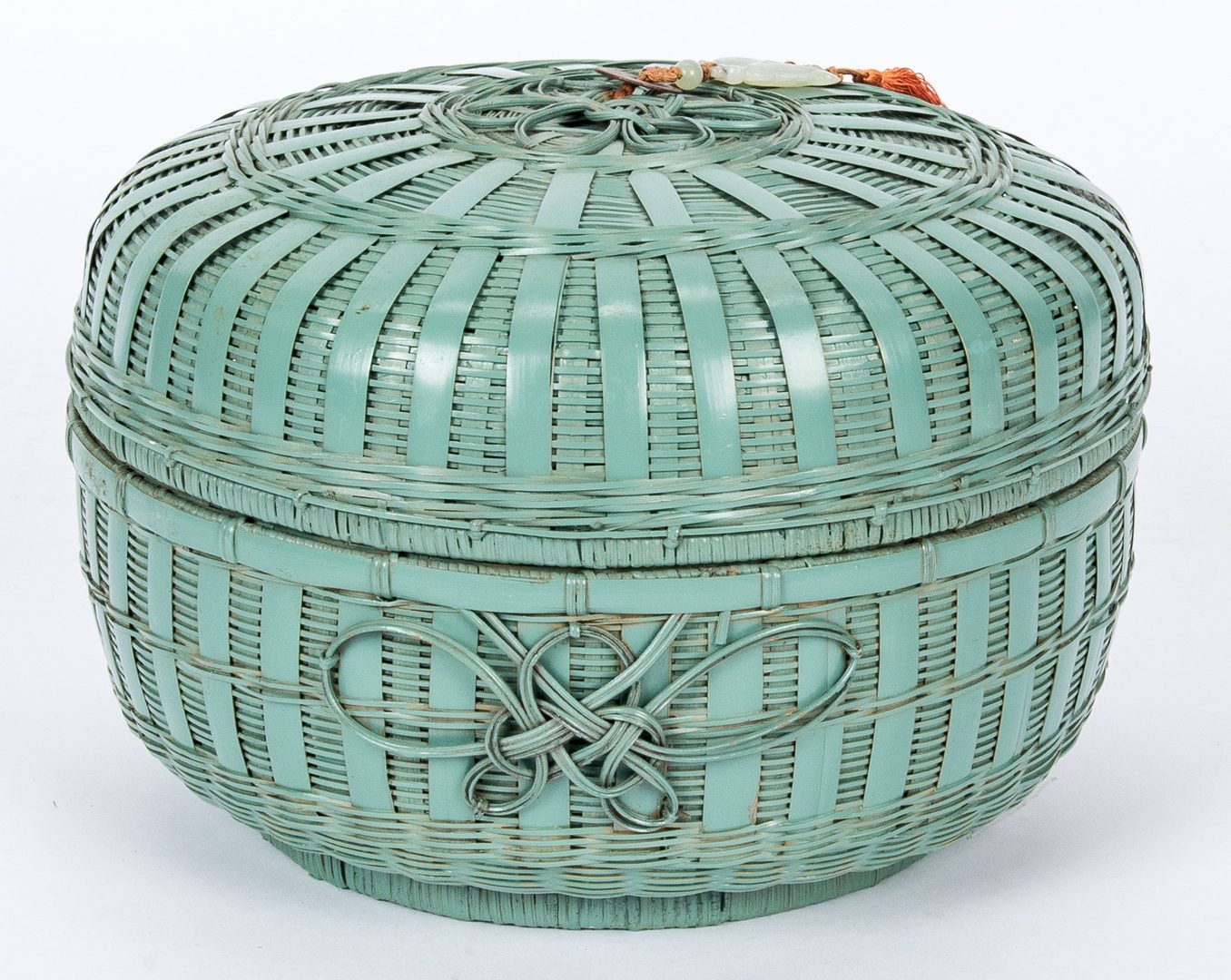 Lot 445: Chinese Storage Basket w/ White Jade & 2 Chinese Chests