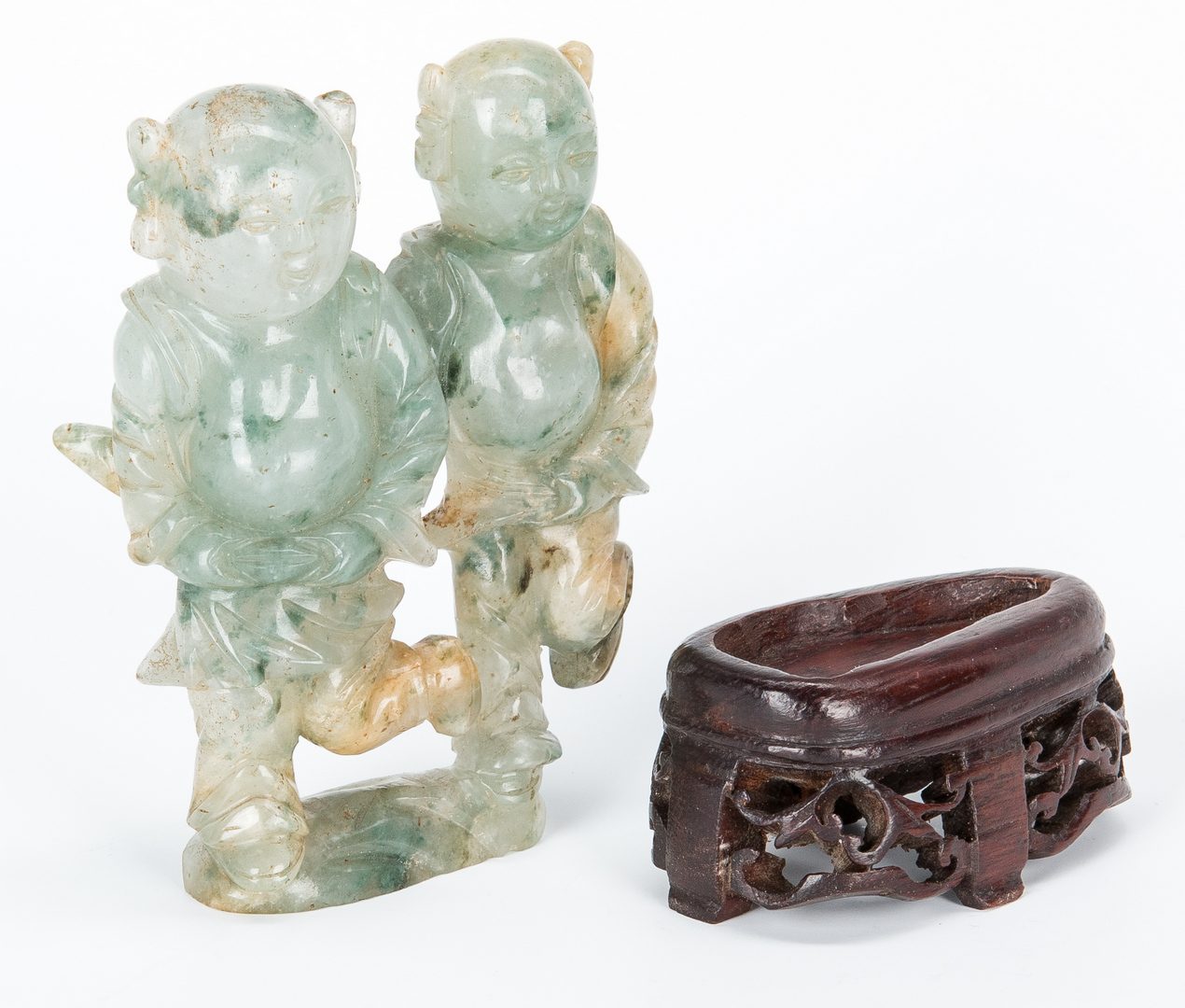 Lot 450: Jade Carving of Happy Twins