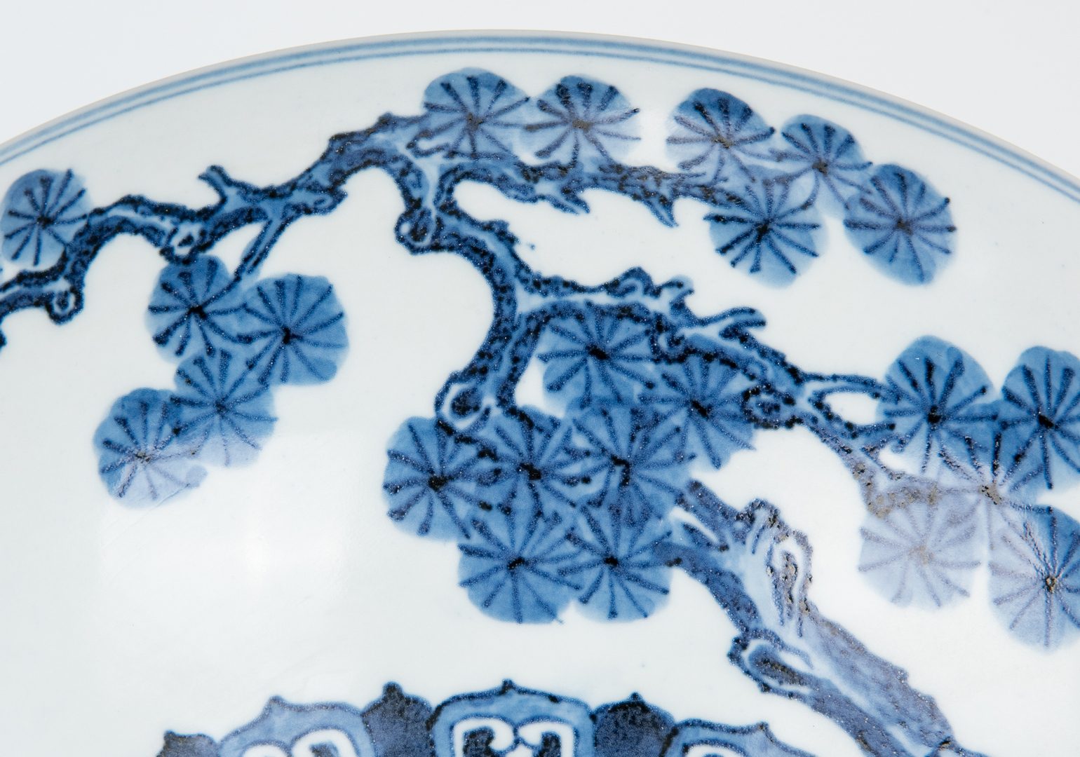 Lot 459: Chinese Blue & White Porcelain Fruit Bowl