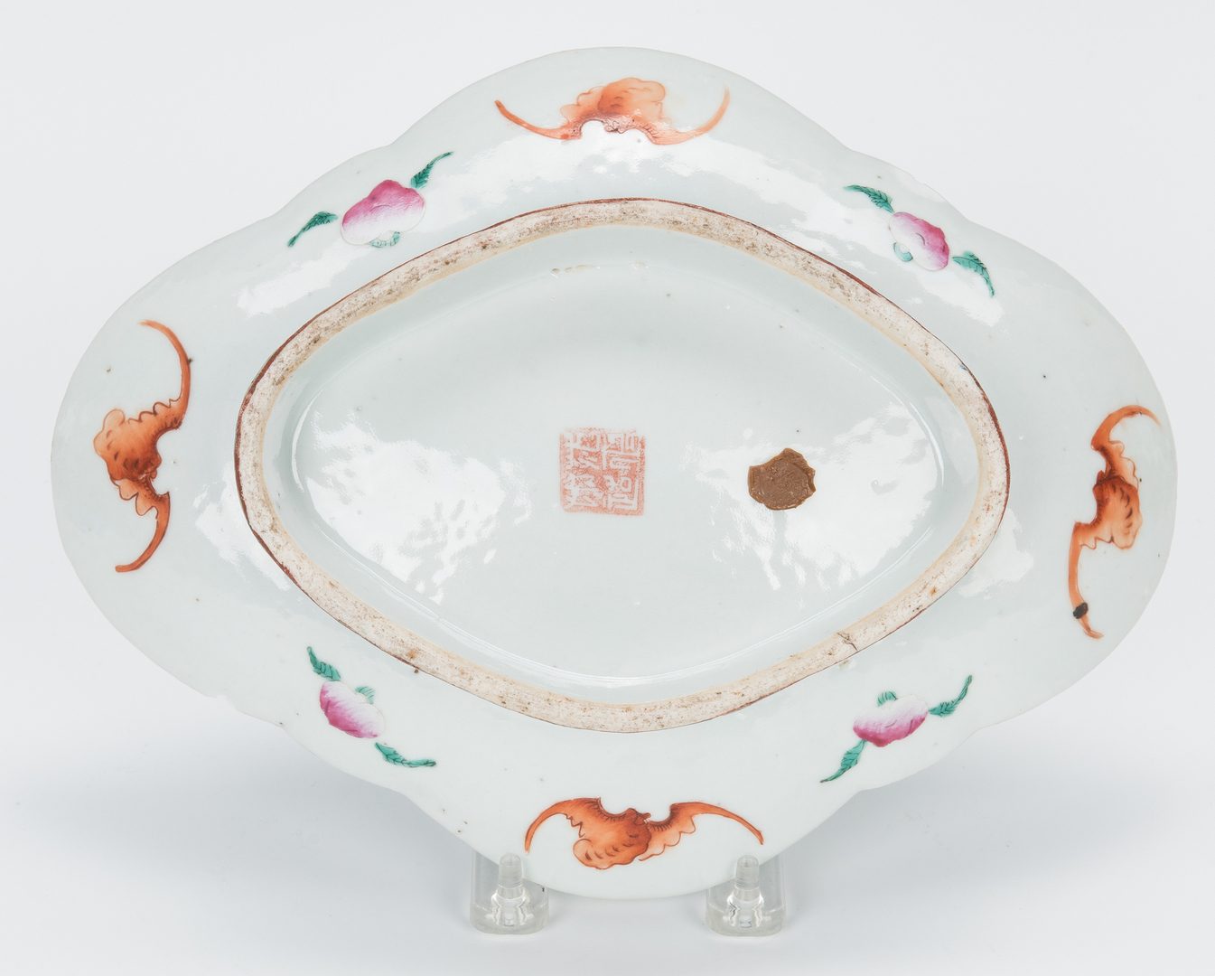 Lot 464: Rose Mandarin Punch Bowl and Dish