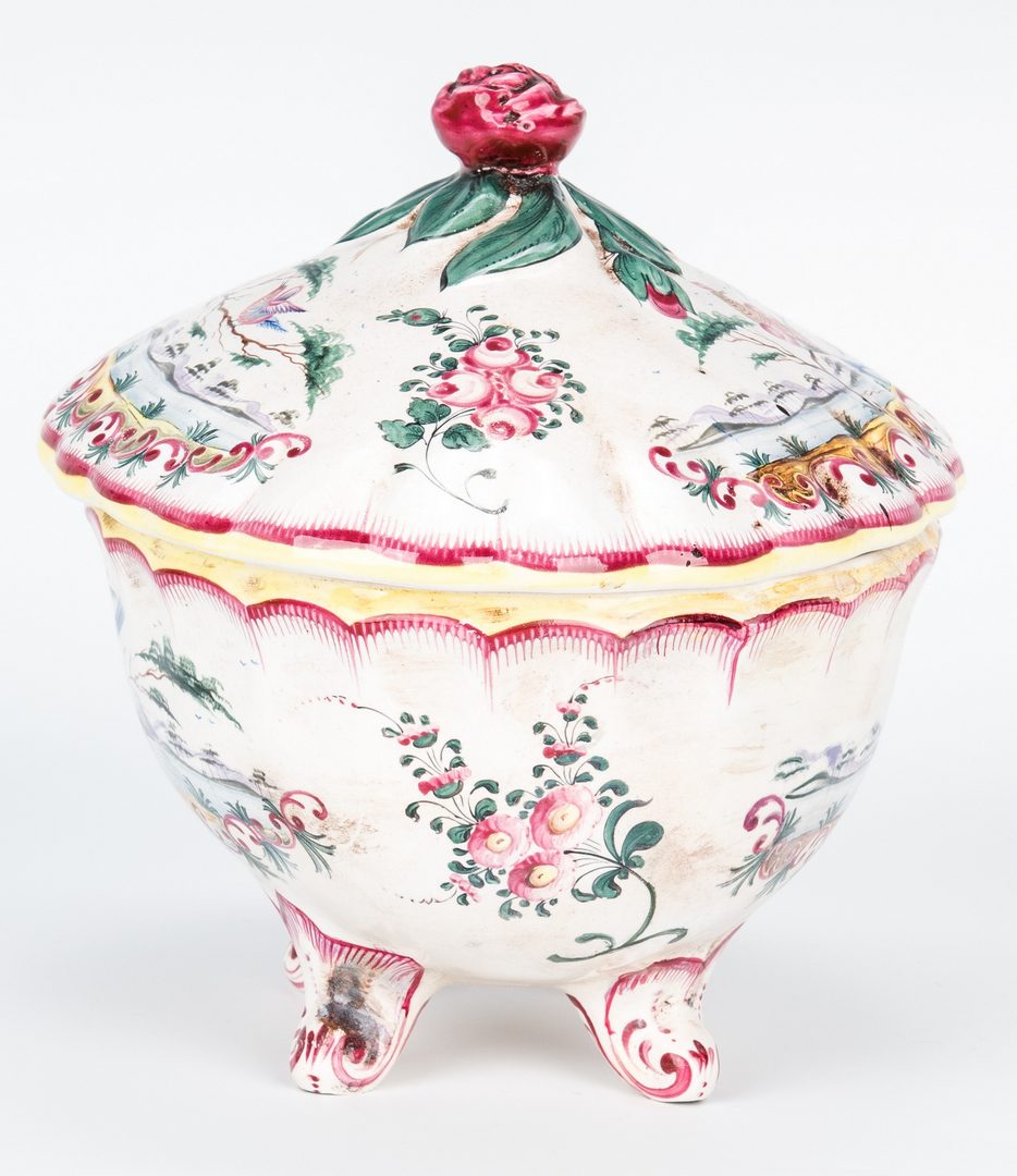 Lot 483: Faience Sauce Tureen and Underplate