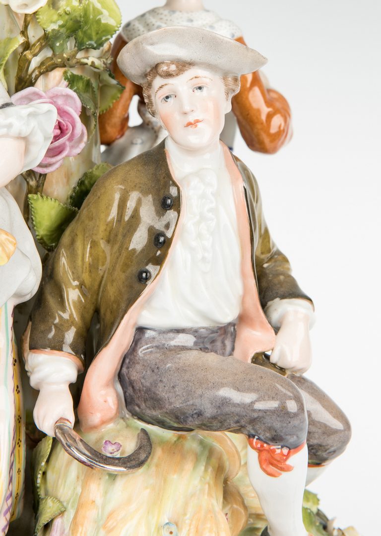 Lot 489: German Porcelain Figural Centerpiece